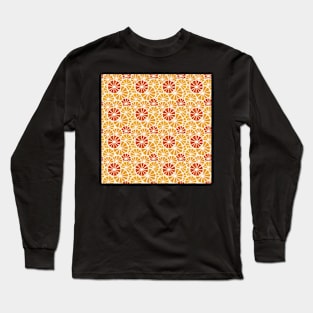 Citrus pattern in orange and red Long Sleeve T-Shirt